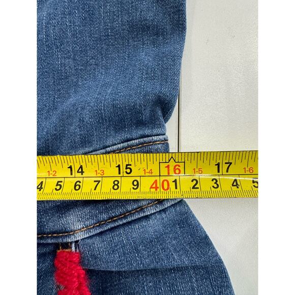 Reimagined Embroidered Retro Style Hollister Overalls Size Large - Picture 6 of 14